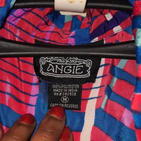 Amazing summer flowy multi color dress sz M - Picture 5 of 8